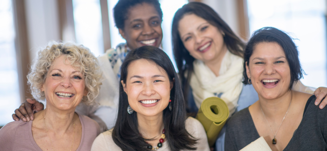 An image of five women with different ethnicities