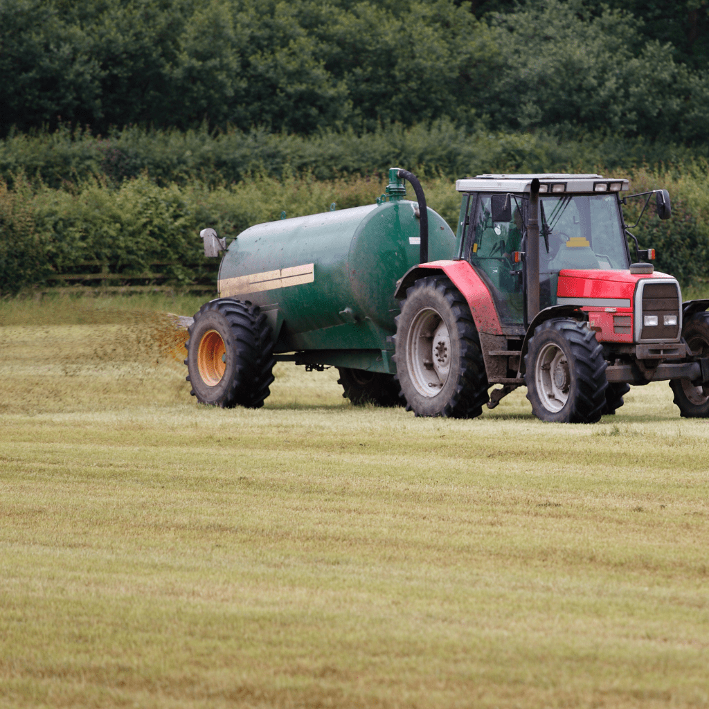 tractor in a field