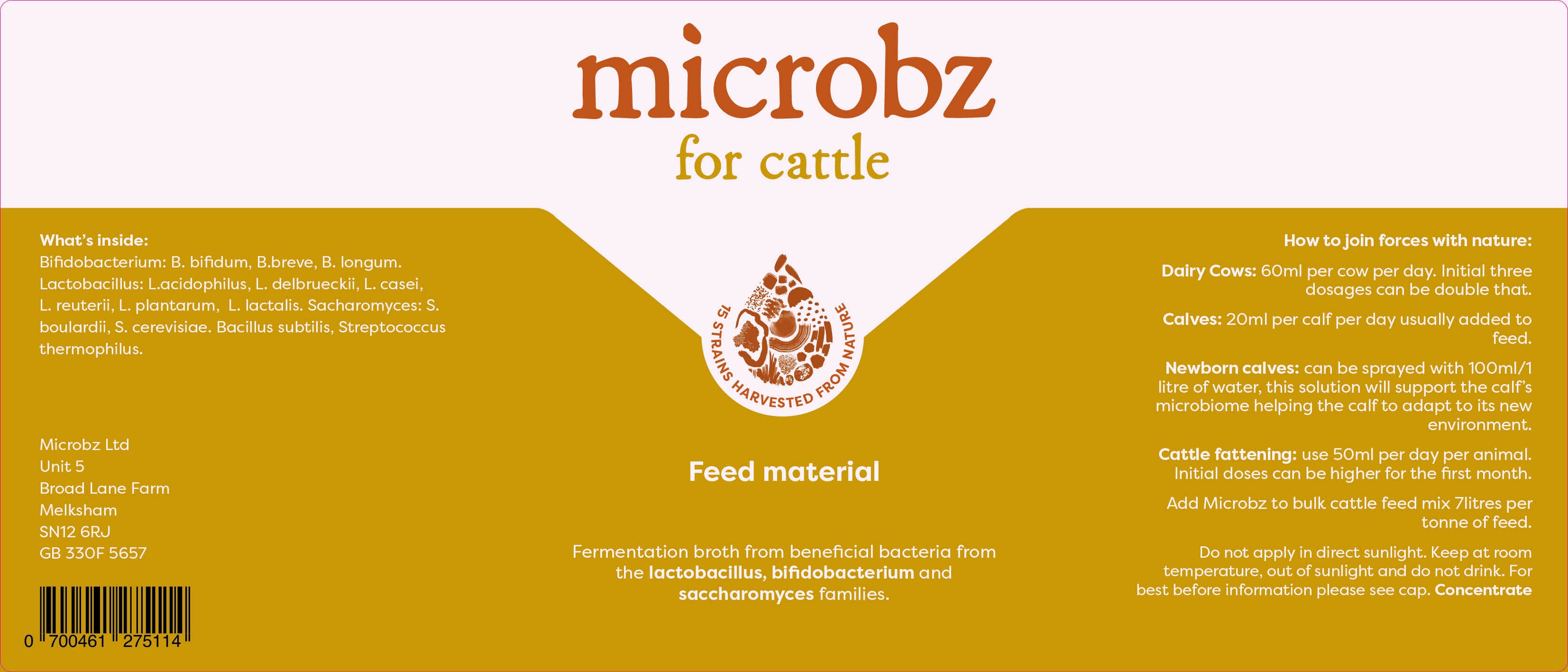 microbz for cattle label