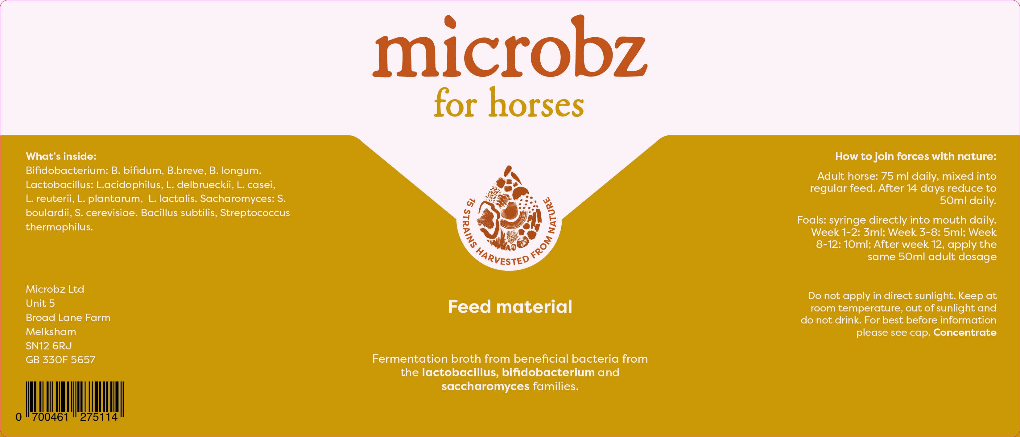 microbz for horses label