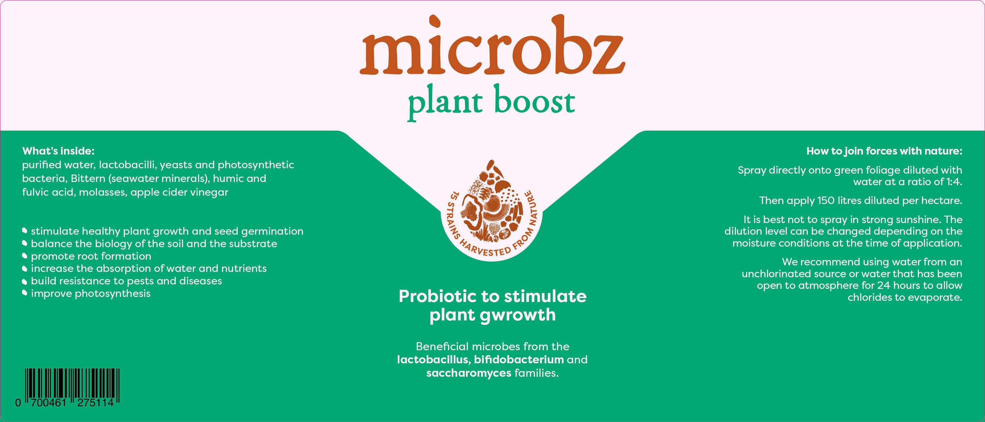 microbz plant boost label