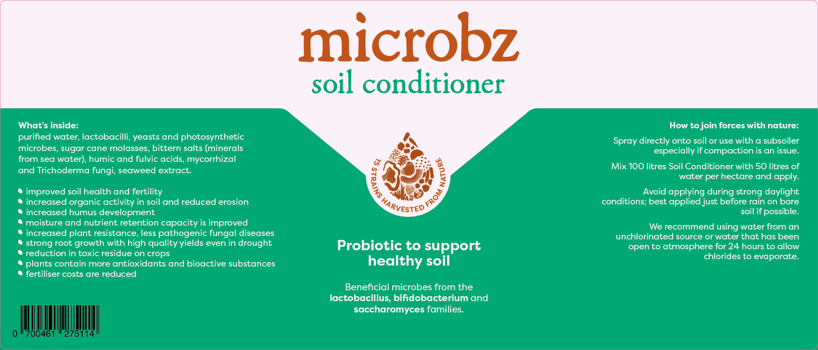 microbz soil conditioner label