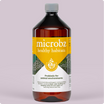 bottle of microbz healthy habitats living liquid probiotic for healthy pet environments