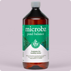 bottle of microbz pond balance living liquid probiotic for supporting pond balance