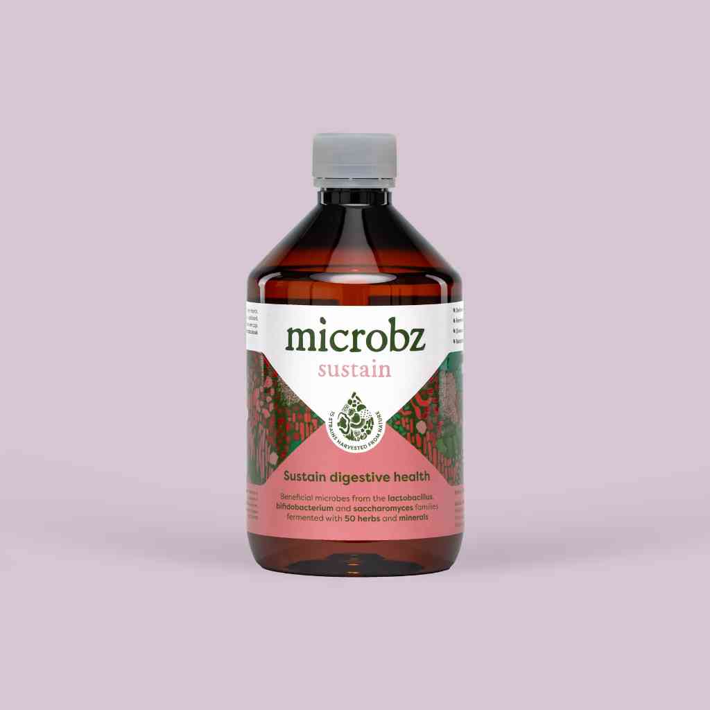 Bottle of microbz sustain