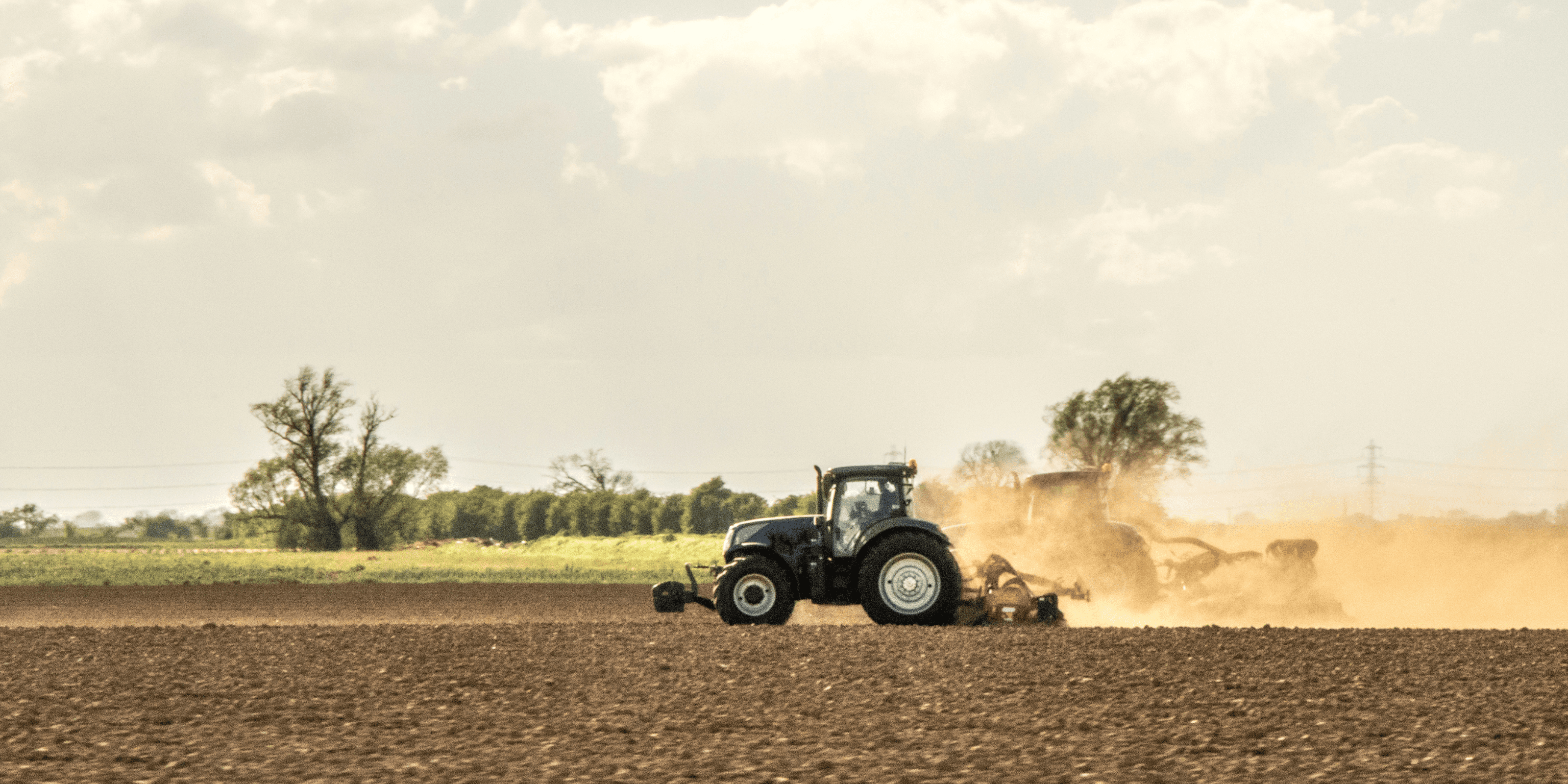 tractors on dirt