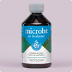 bottle of microbz air freshener living liquid probiotic for clean and fresh indoor environments