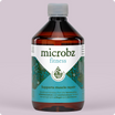 bottle of microbz fitness living liquid probiotics to support muscle repair and fitness recovery