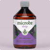 bottle of microbz sleep living liquid probiotic to support sleep, rest and restore
