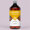 bottle of microbz horse nutrition living liquid probiotic for healthy horses and fouls gut health