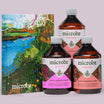 A product image of the microbz 90 day gut reboot with one bottle of microbz revive and two bottles of microbz sustain as well as a notebook